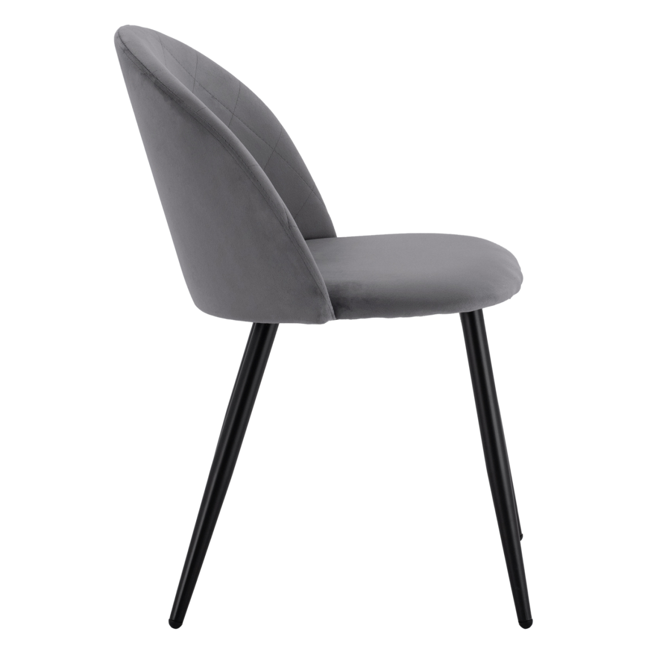 Dining Chair HM8731.11 with metallic legs and Grey velvet [4]
