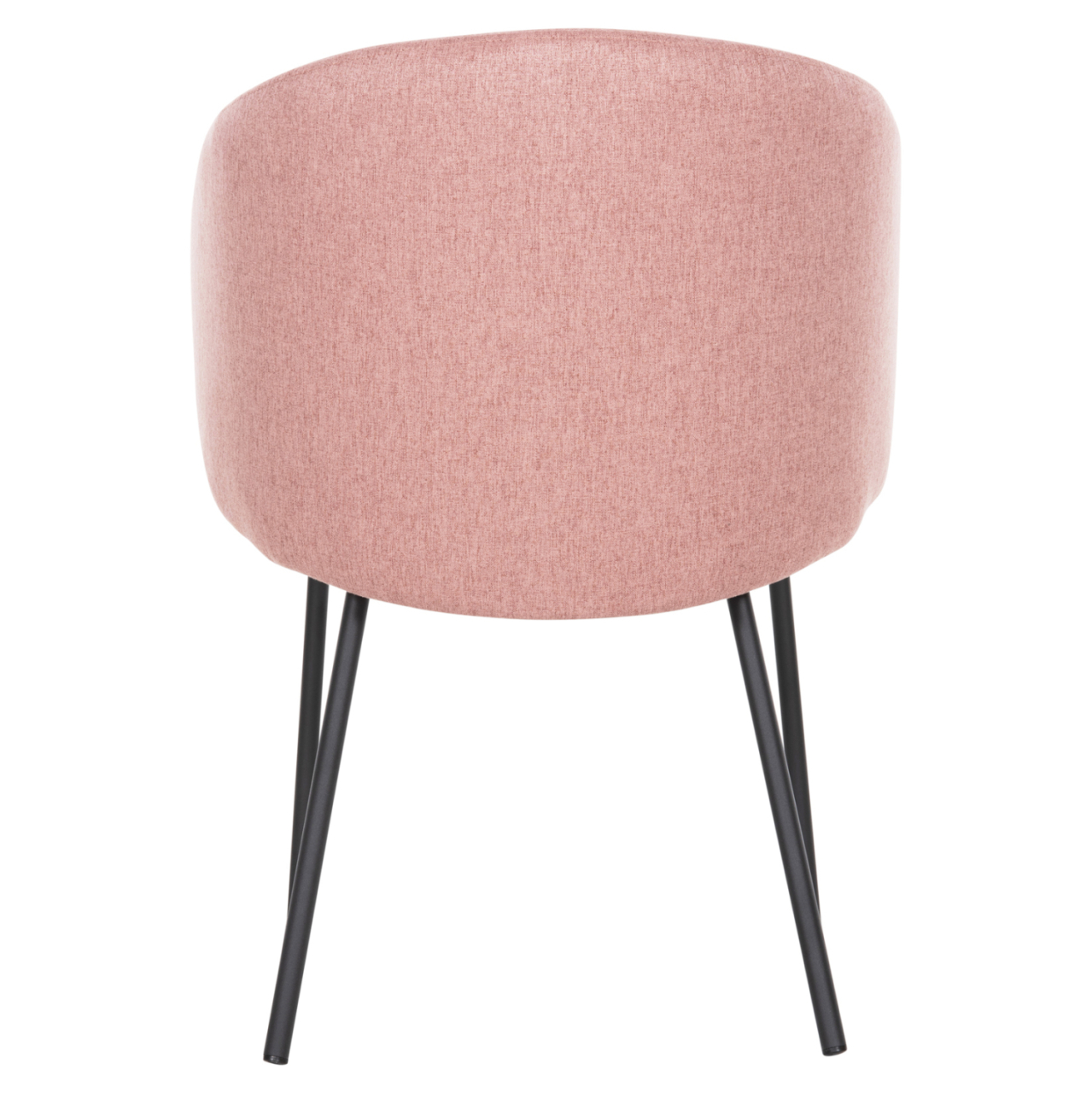 DINING CHAIR ISIAH HM9615.02 DUSTY PINK FABRIC-BLACK METAL LEGS 56x56x76Hcm. [6]