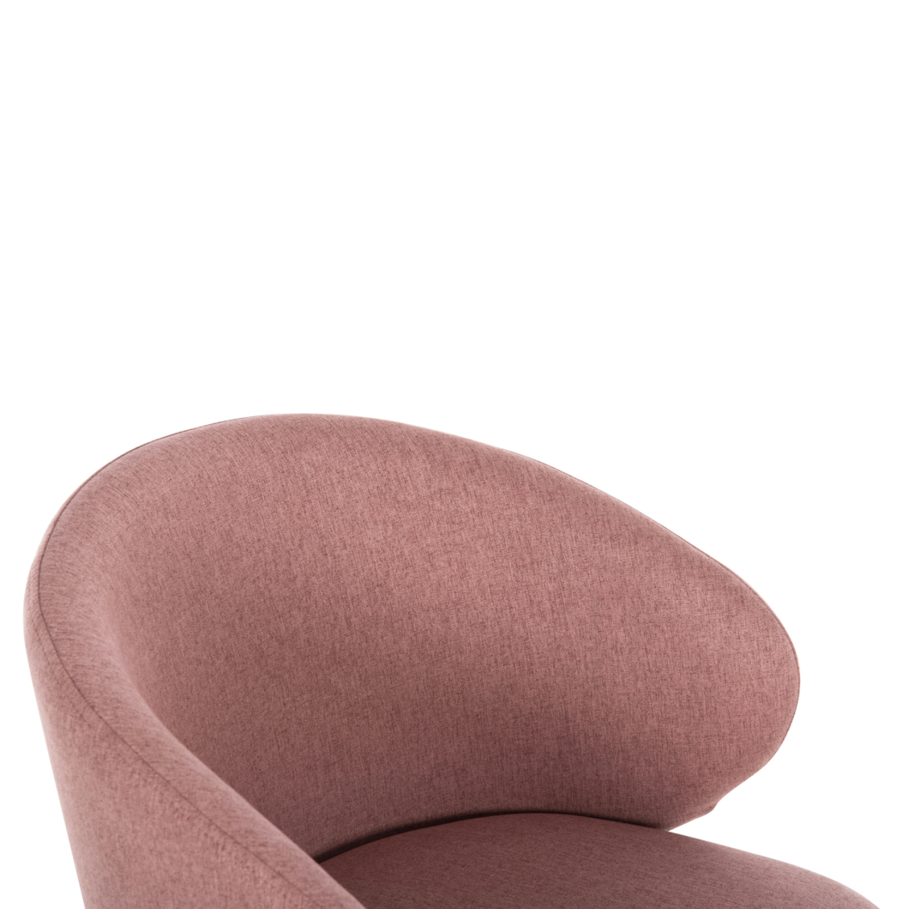 DINING CHAIR ISIAH HM9615.02 DUSTY PINK FABRIC-BLACK METAL LEGS 56x56x76Hcm. [8]