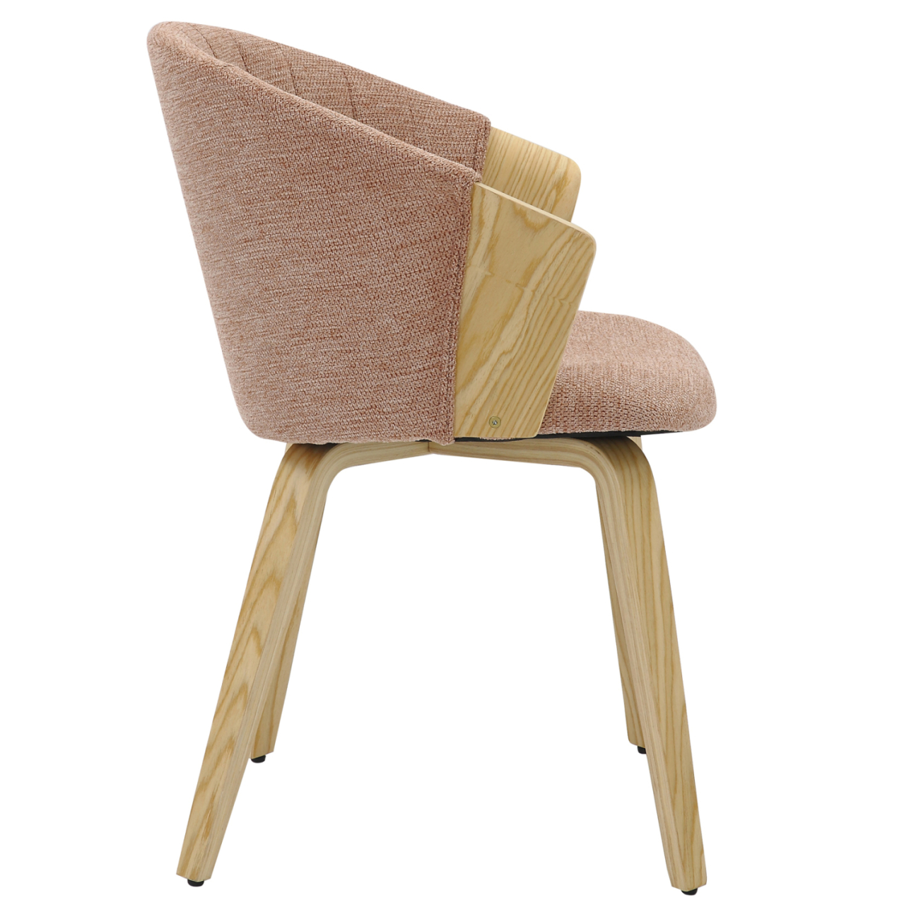 DINING CHAIR JESPER HM9977.01 PLYWOOD FRAME IN OAK-REDWOOD FABRIC 61x54x74Hcm. [4]