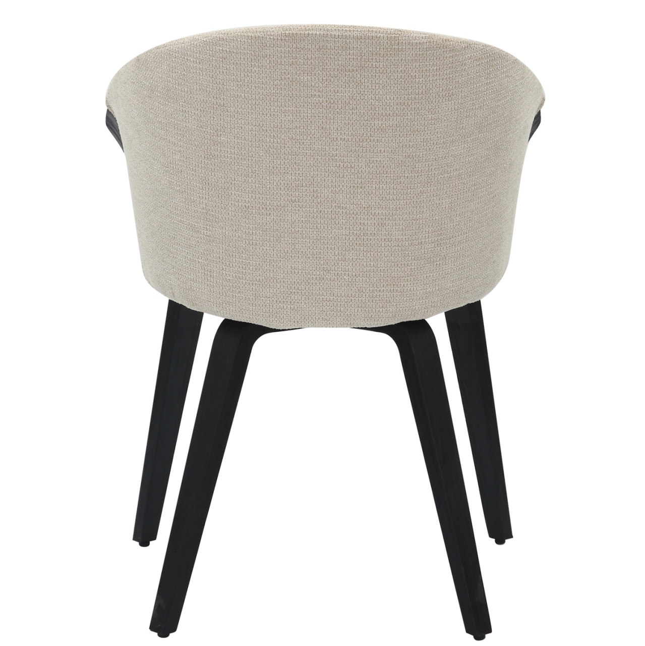 DINING CHAIR JESPER HM9977.02 PLYWOOD FRAME IN BLACK-ECRU FABRIC 61x54x74Hcm. [6]