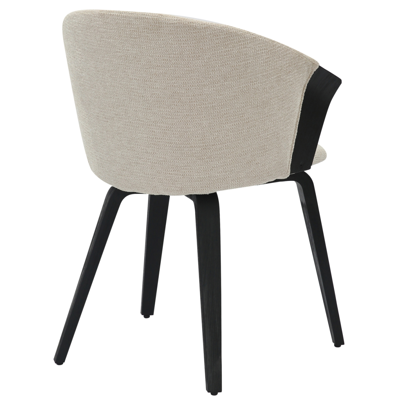 DINING CHAIR JESPER HM9977.02 PLYWOOD FRAME IN BLACK-ECRU FABRIC 61x54x74Hcm. [5]