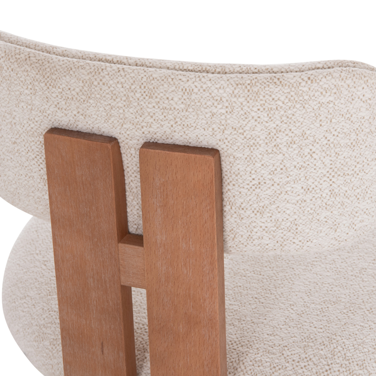 DINING CHAIR KARVO HM18252.01 FABRIC IN BEIGE--BEECH WOOD 57x50x79Hcm. [10]