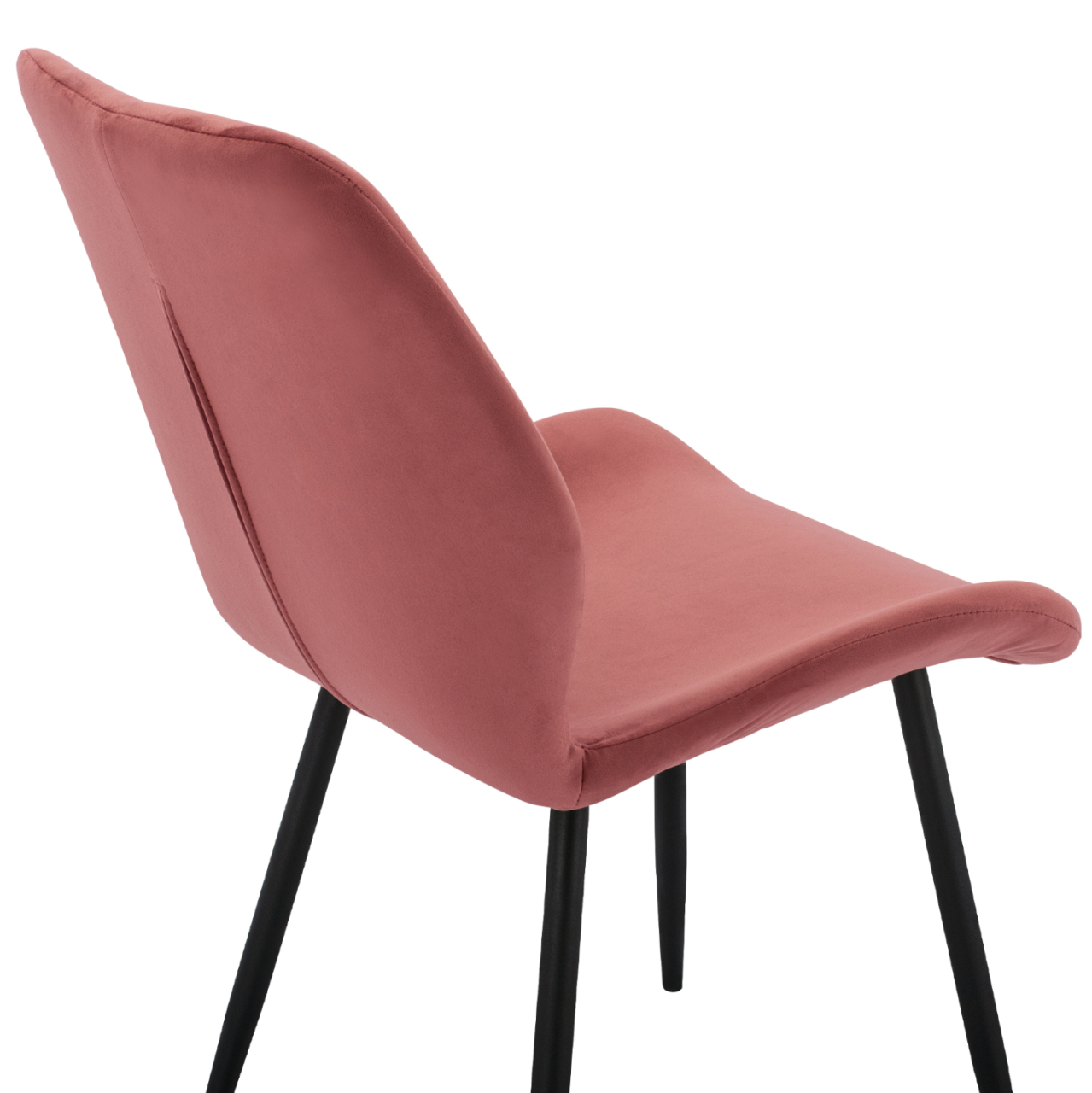 Dining Chair Klay in rotten apple velvet and black metallic frame HM8730.02 49X62,5X87 cm [9]