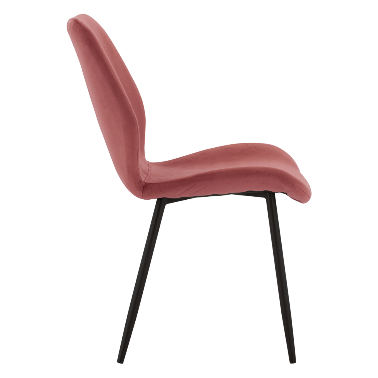 Dining Chair Klay in rotten apple velvet and black metallic frame HM8730.02 49X62,5X87 cm [4]