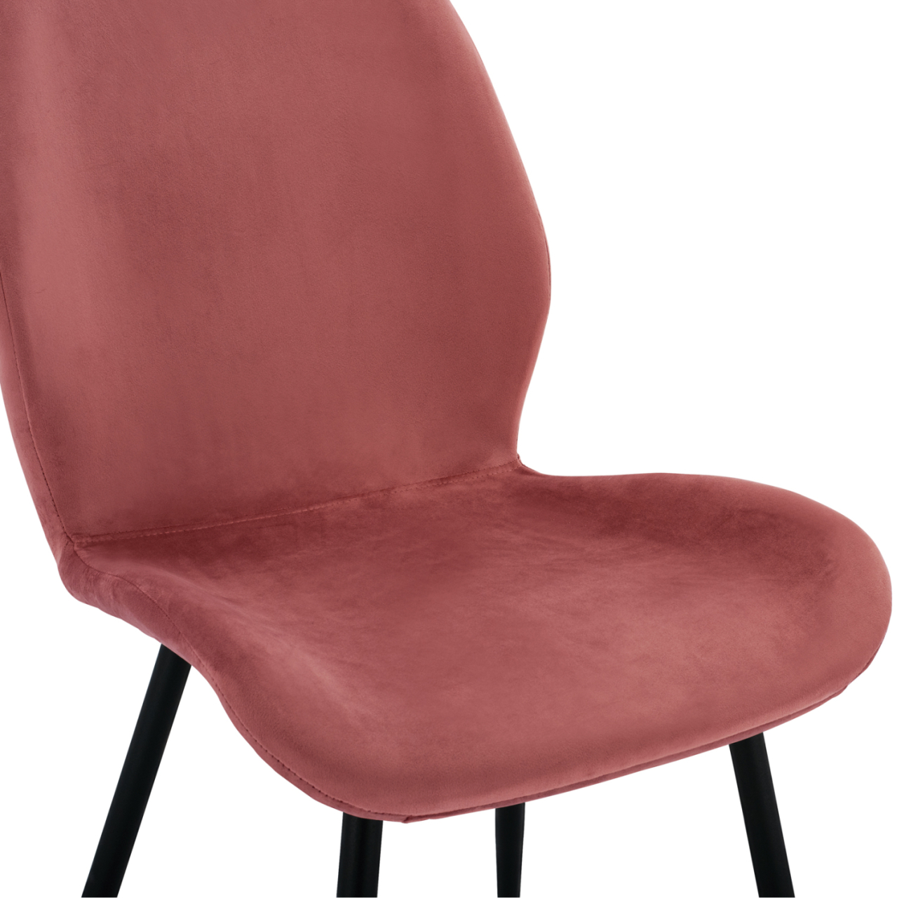 Dining Chair Klay in rotten apple velvet and black metallic frame HM8730.02 49X62,5X87 cm [8]