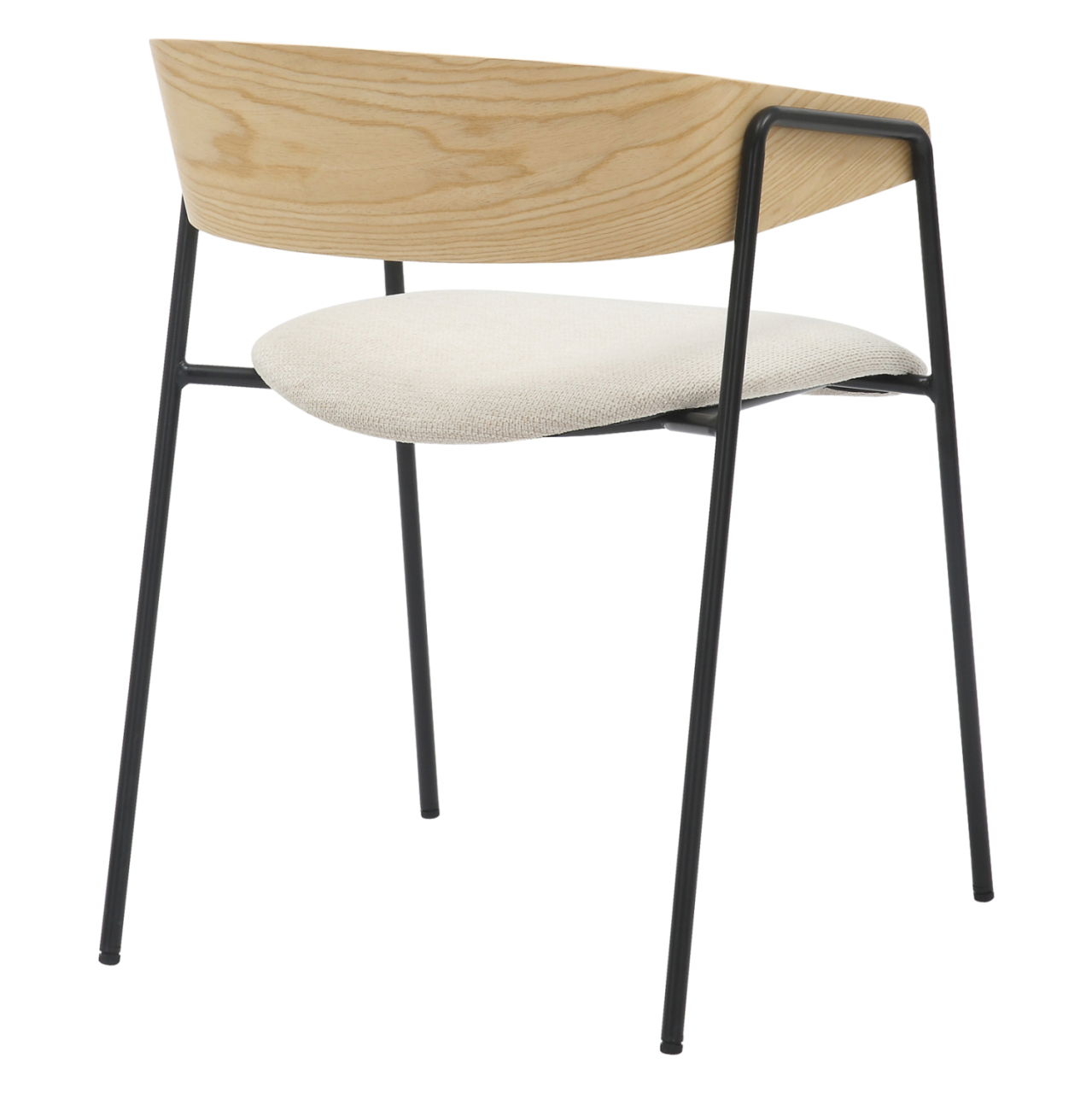 DINING CHAIR KORIN HM9975.01 METAL-BEIGE FABRIC-PLYWOOD 54x51x72,5Hcm. [5]