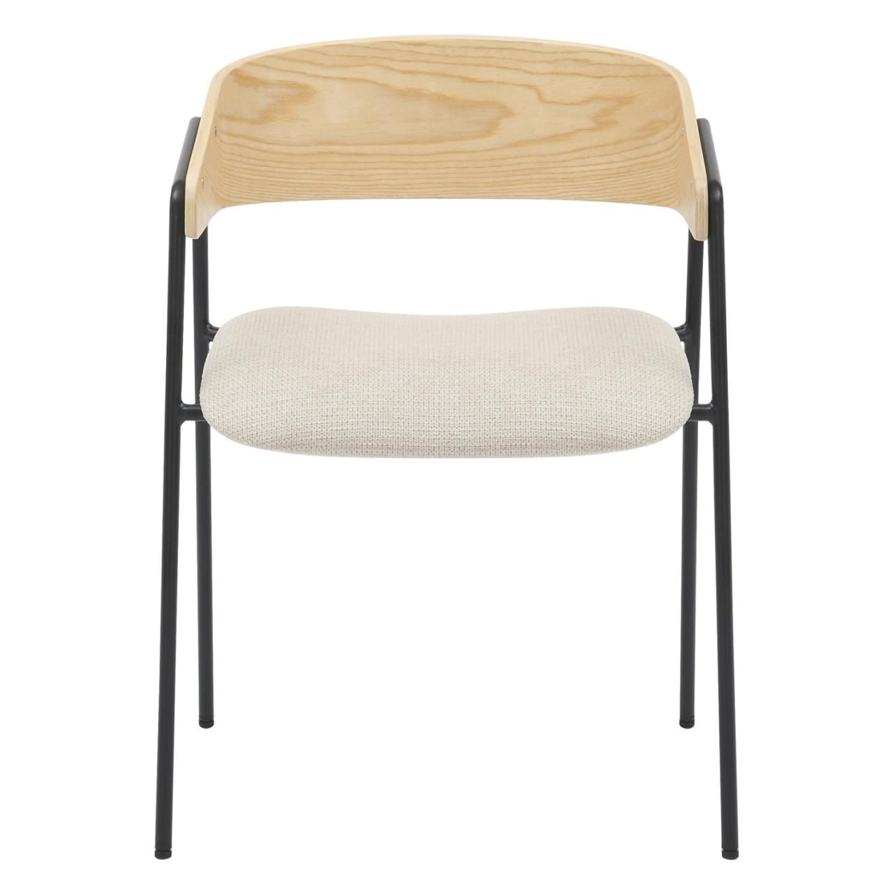 DINING CHAIR KORIN HM9975.01 METAL-BEIGE FABRIC-PLYWOOD 54x51x72,5Hcm. [3]