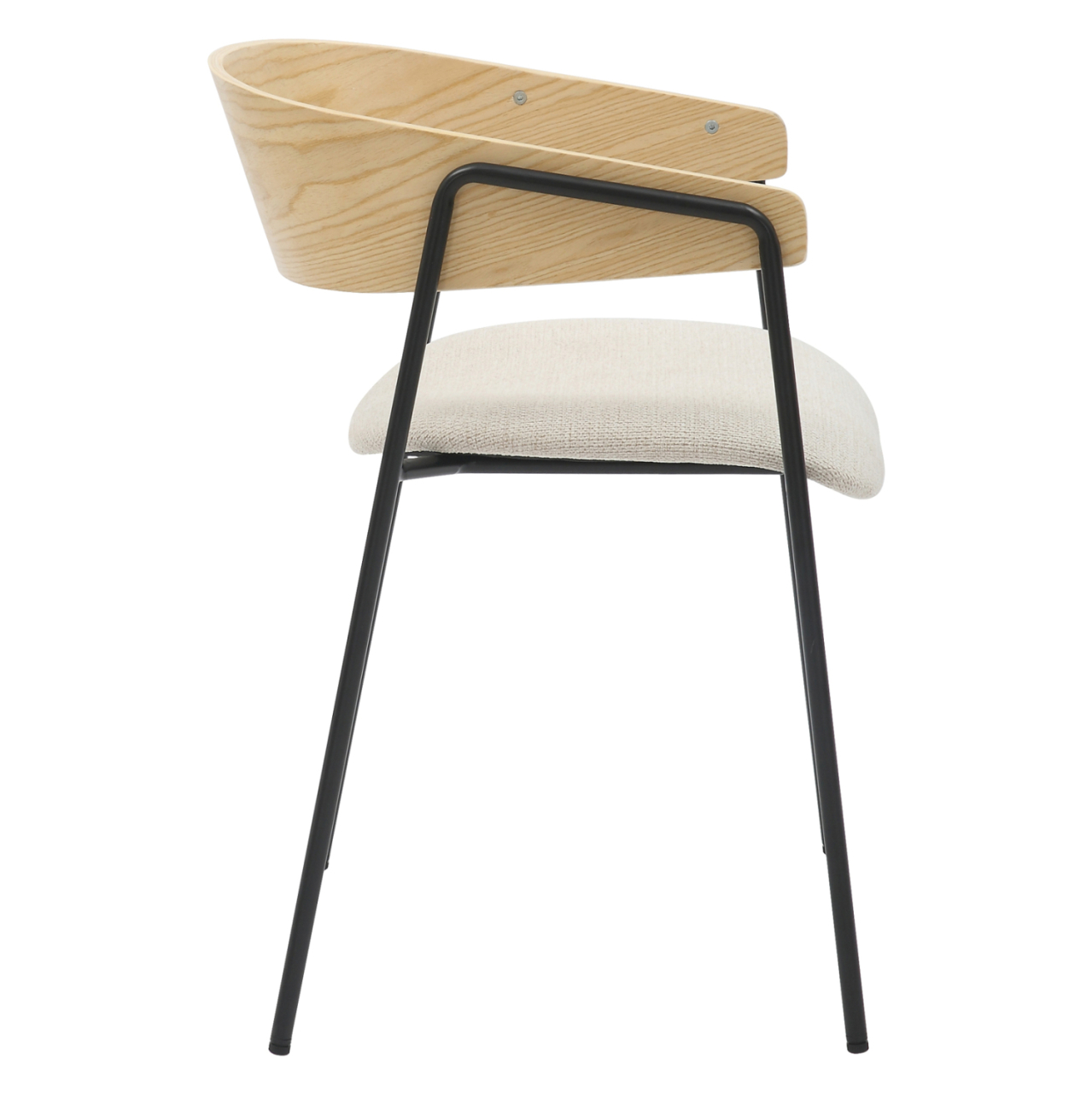 DINING CHAIR KORIN HM9975.01 METAL-BEIGE FABRIC-PLYWOOD 54x51x72,5Hcm. [4]
