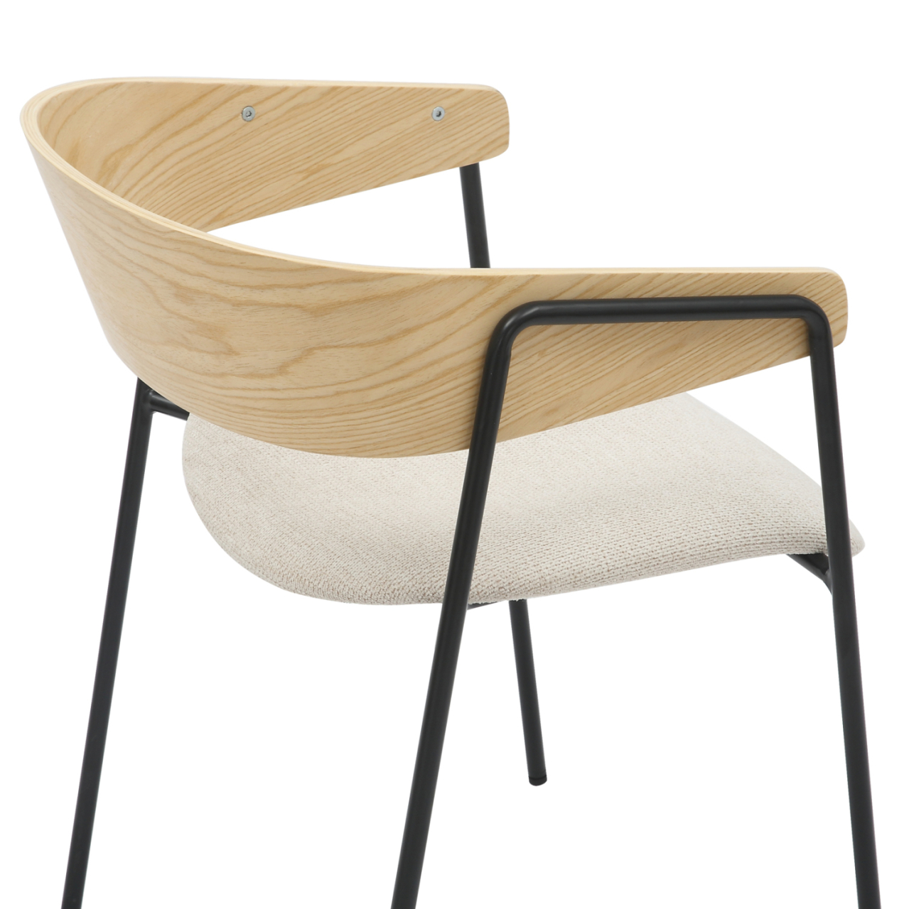DINING CHAIR KORIN HM9975.01 METAL-BEIGE FABRIC-PLYWOOD 54x51x72,5Hcm. [8]