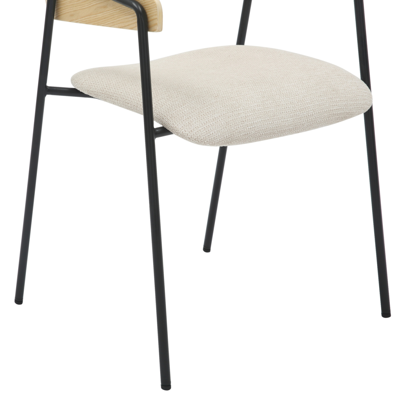 DINING CHAIR KORIN HM9975.01 METAL-BEIGE FABRIC-PLYWOOD 54x51x72,5Hcm. [9]