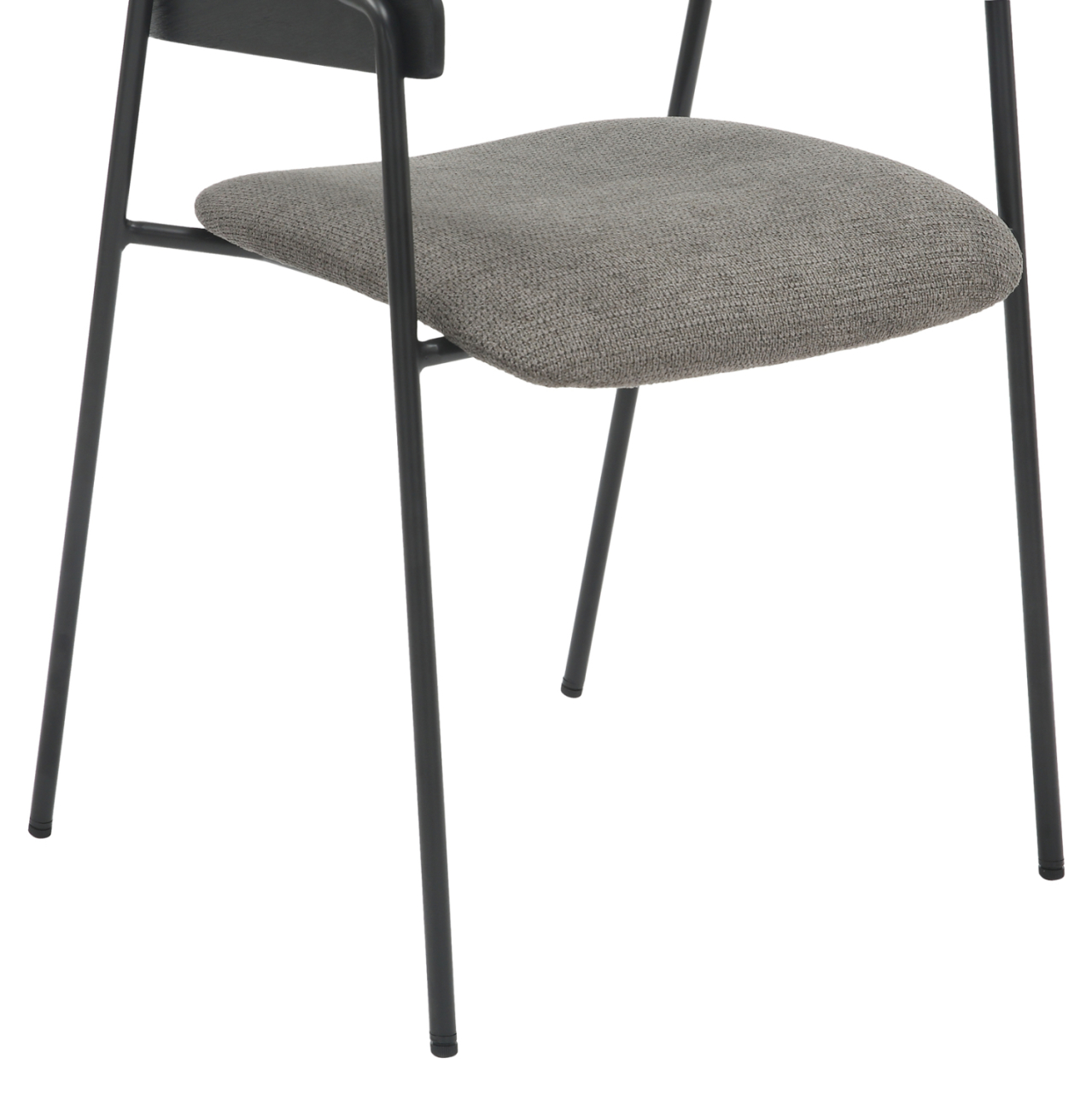 DINING CHAIR KORIN HM9975.02 METAL and PLYWOOD IN BLACK-GREY FABRIC 54x51x72,5Hcm. [9]