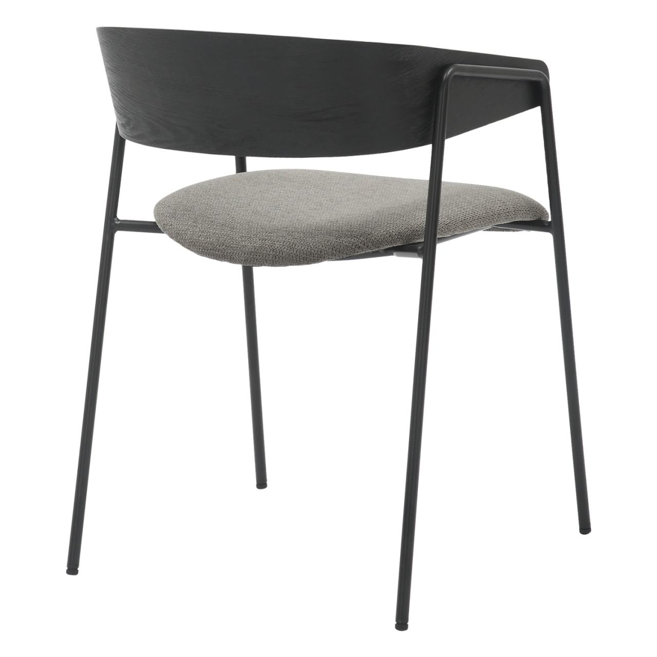 DINING CHAIR KORIN HM9975.02 METAL and PLYWOOD IN BLACK-GREY FABRIC 54x51x72,5Hcm. [5]