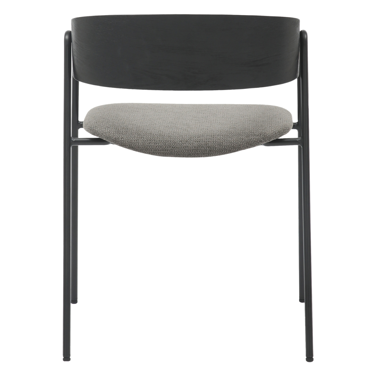 DINING CHAIR KORIN HM9975.02 METAL and PLYWOOD IN BLACK-GREY FABRIC 54x51x72,5Hcm. [6]