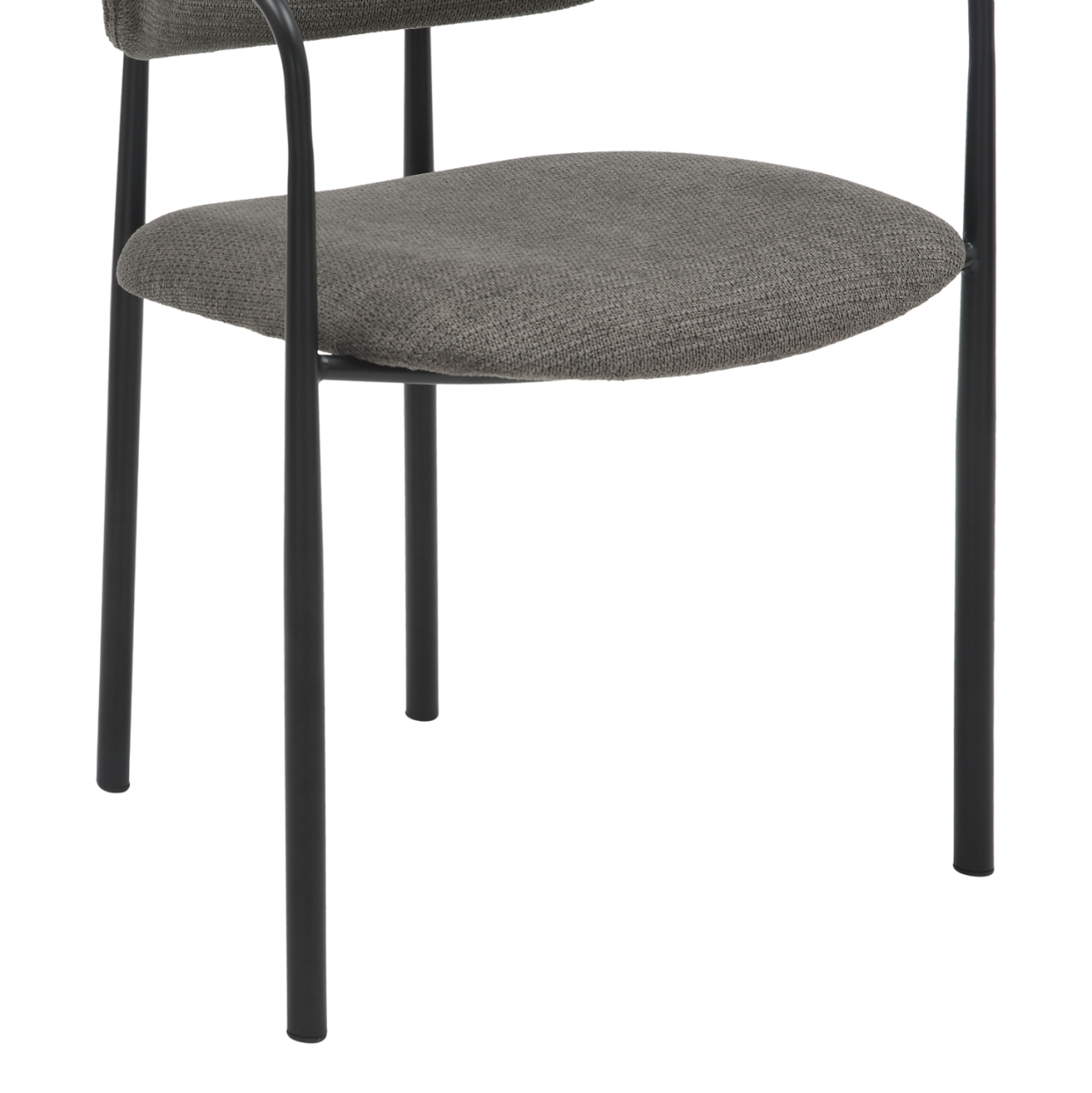 DINING CHAIR KRITTER HM9994.02 BLACK METAL-DARK GREY FABRIC 58x53x76Hcm. [9]