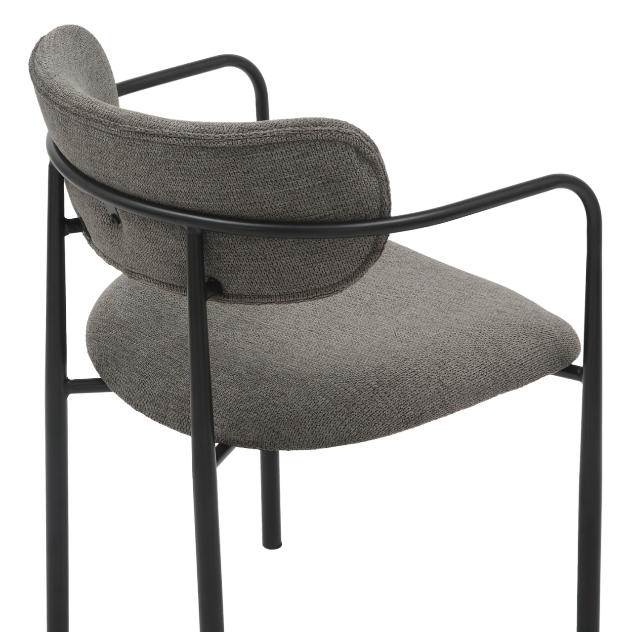 DINING CHAIR KRITTER HM9994.02 BLACK METAL-DARK GREY FABRIC 58x53x76Hcm. [8]