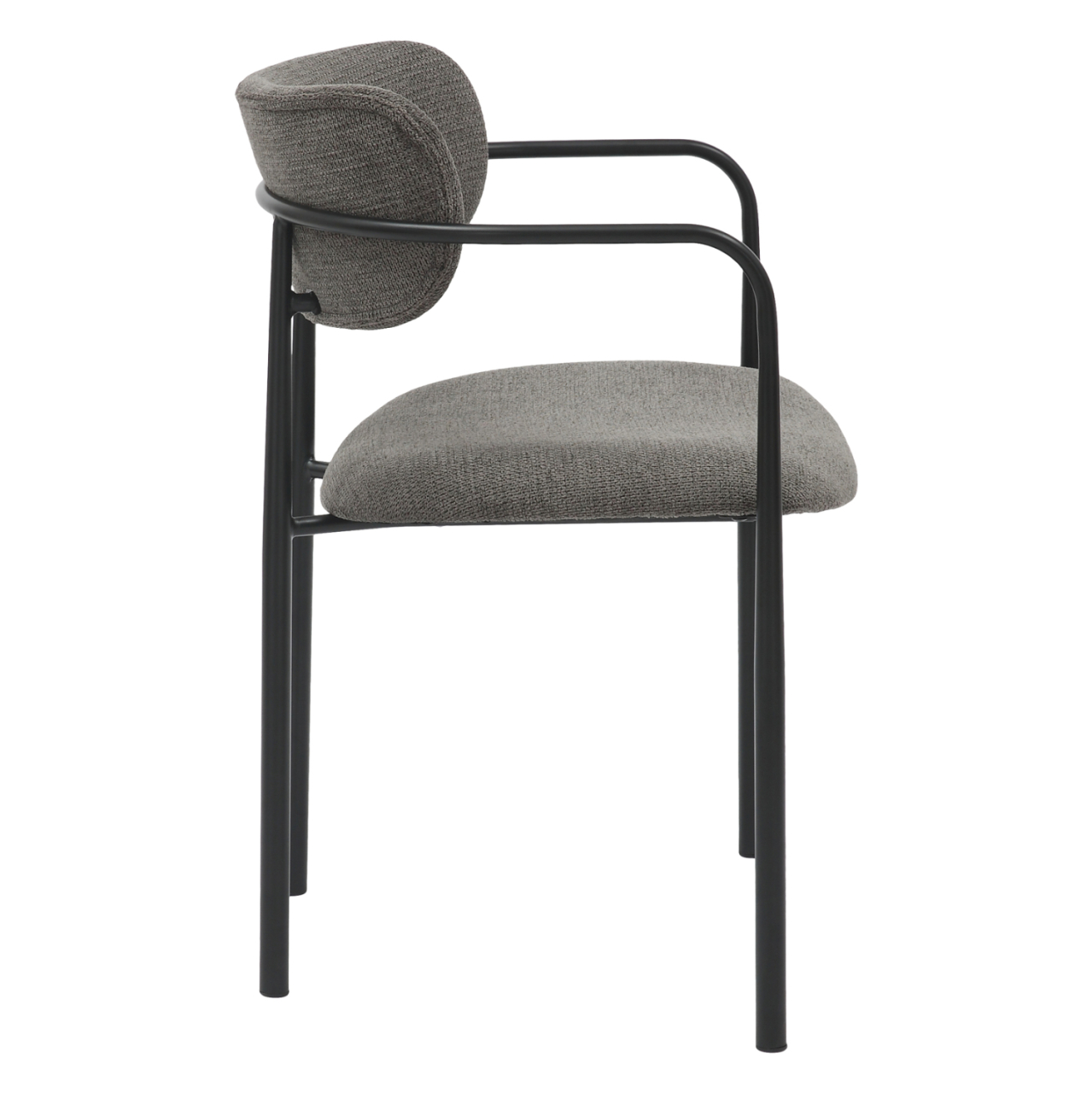 DINING CHAIR KRITTER HM9994.02 BLACK METAL-DARK GREY FABRIC 58x53x76Hcm. [4]