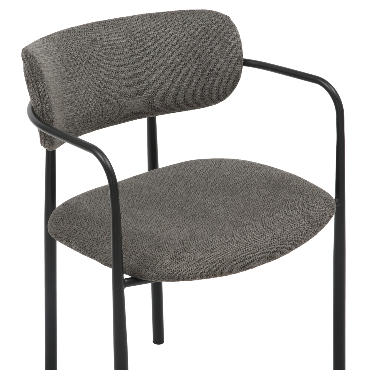 DINING CHAIR KRITTER HM9994.02 BLACK METAL-DARK GREY FABRIC 58x53x76Hcm. [7]