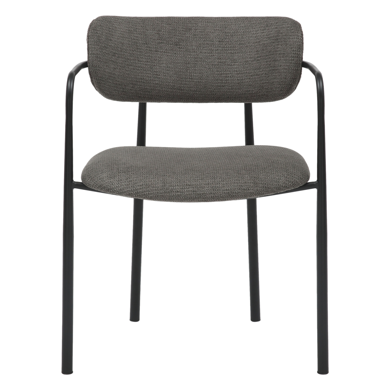 DINING CHAIR KRITTER HM9994.02 BLACK METAL-DARK GREY FABRIC 58x53x76Hcm. [3]