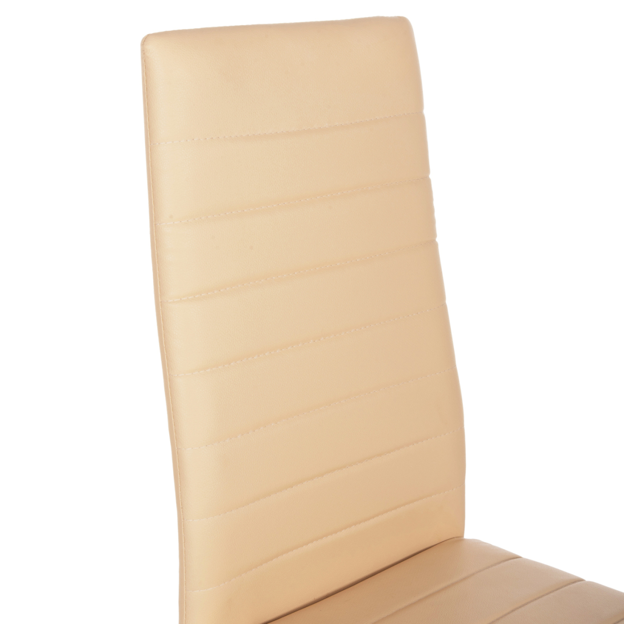 DINING CHAIR LADY HM0037.25 CREAM WHITE PU-BLACK METAL FRAME K/D 42x44x95Hcm [7]