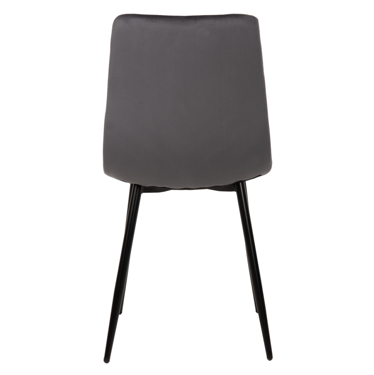 DINING CHAIR LATRELL HM8587.01 GREY VELVET and BLACK METAL LEGS 43x54x88Hcm. [6]