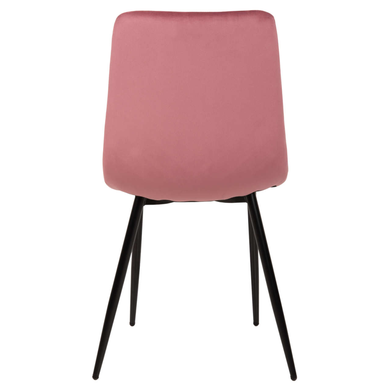 DINING CHAIR LATRELL HM8587.02 DUSTY PINK VELVET and BLACK METAL LEGS 43x54x88Hcm. [6]