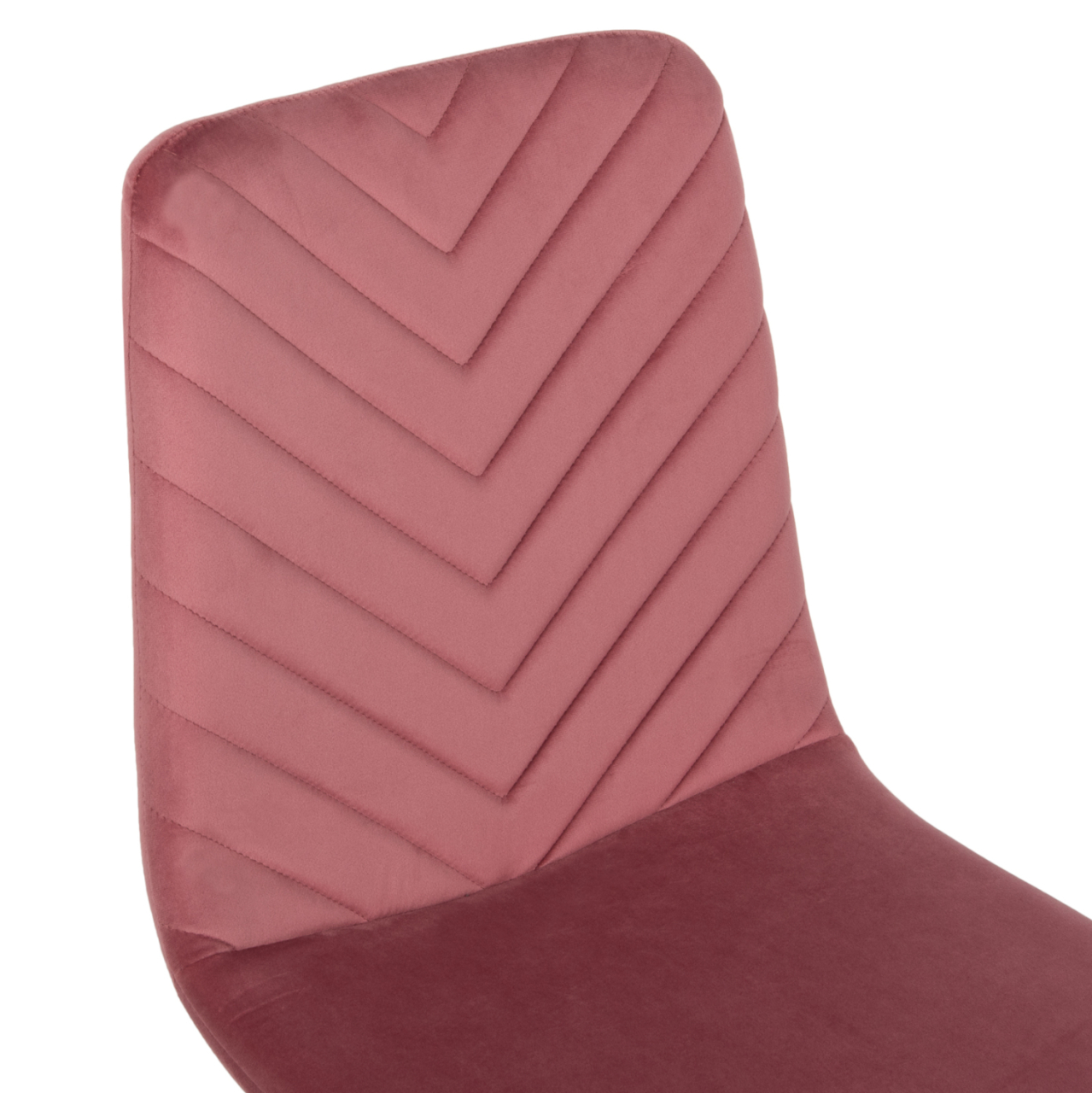 DINING CHAIR LATRELL HM8587.02 DUSTY PINK VELVET and BLACK METAL LEGS 43x54x88Hcm. [7]