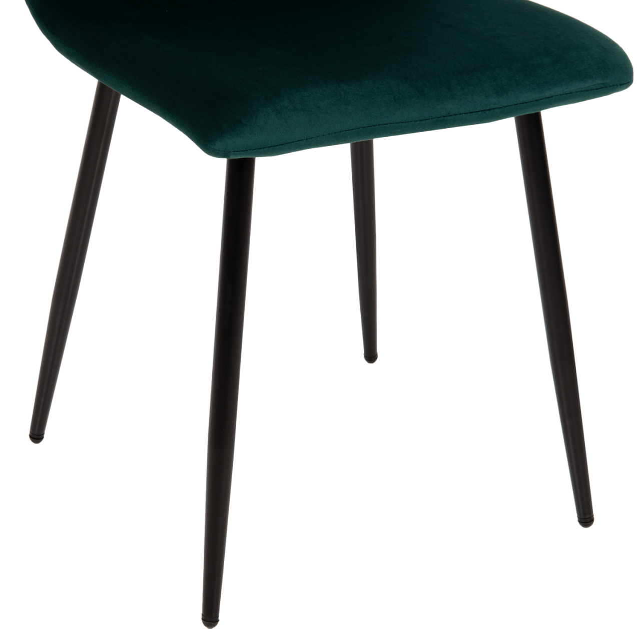 DINING CHAIR LATRELL HM8587.03 CYPRESS GREEN VELVET and BLACK METAL LEGS 43x54x88Hcm. [9]