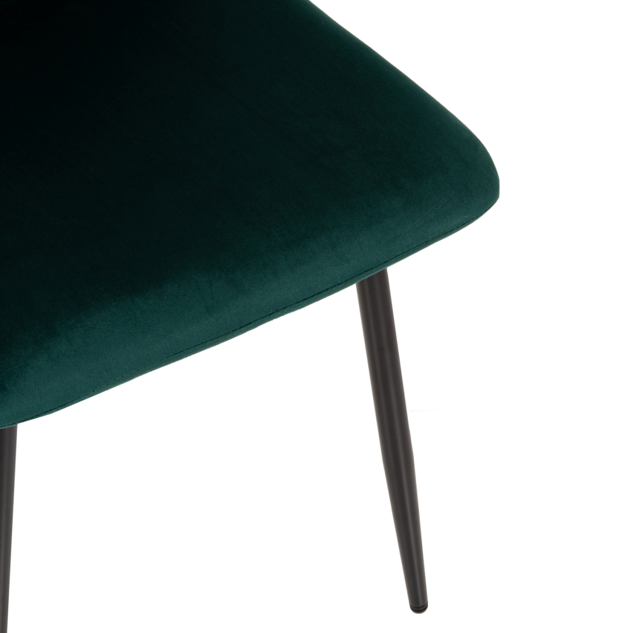 DINING CHAIR LATRELL HM8587.03 CYPRESS GREEN VELVET and BLACK METAL LEGS 43x54x88Hcm. [8]