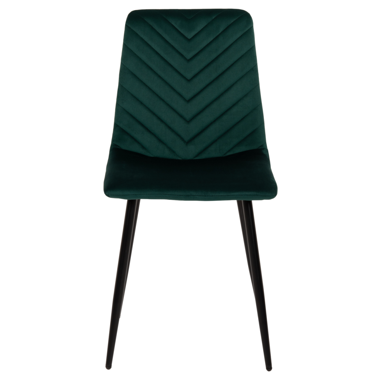 DINING CHAIR LATRELL HM8587.03 CYPRESS GREEN VELVET and BLACK METAL LEGS 43x54x88Hcm. [3]