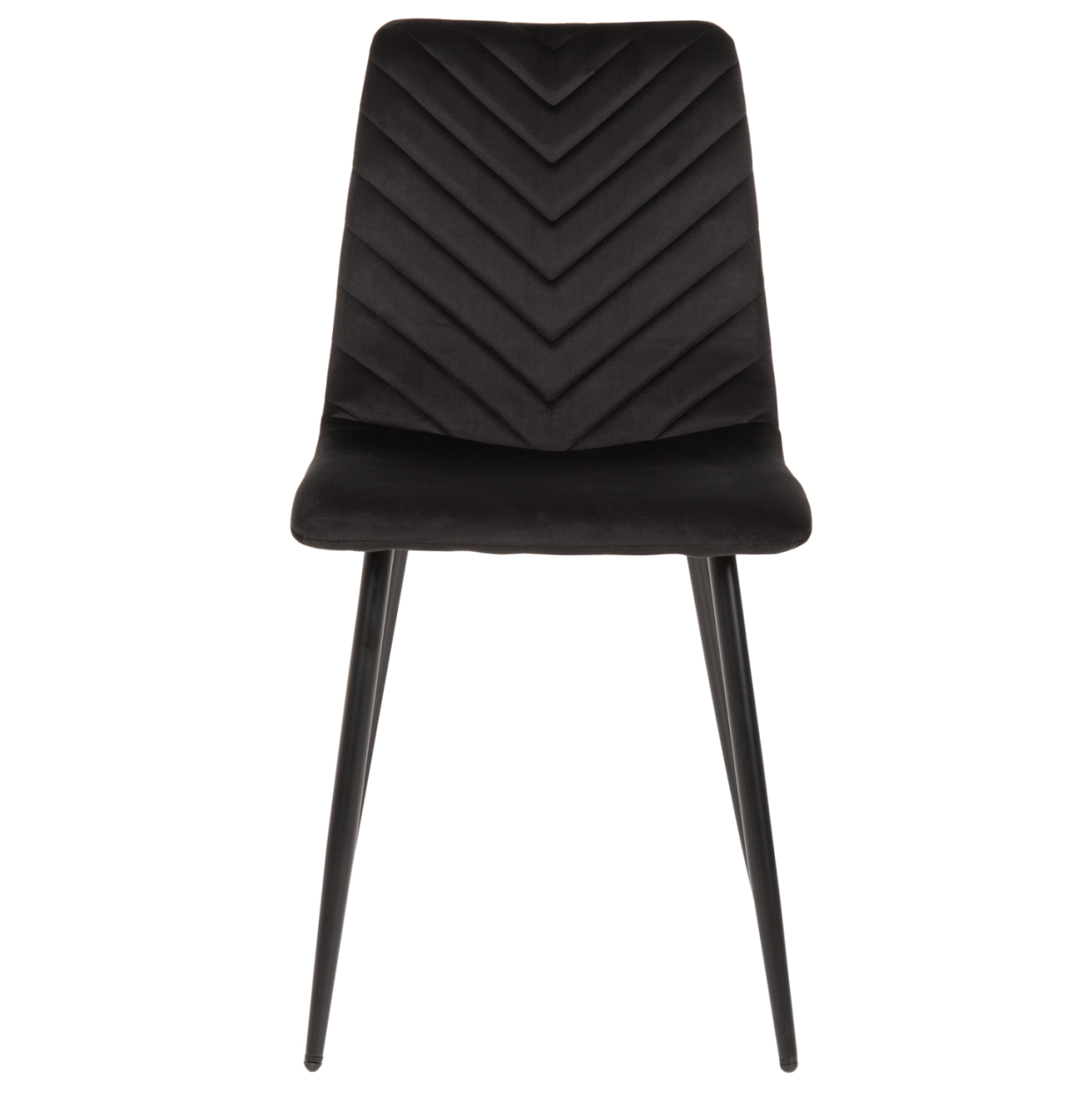 DINING CHAIR LATRELL HM8587.04 BLACK VELVET and BLACK METAL LEGS 43x54x88Hcm. [3]