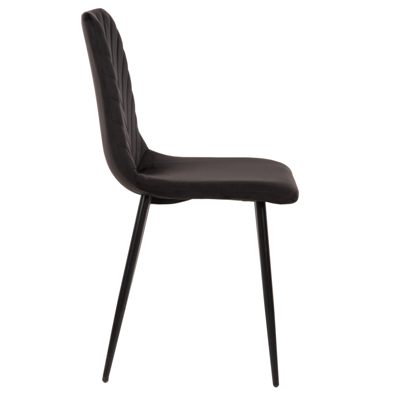 DINING CHAIR LATRELL HM8587.04 BLACK VELVET and BLACK METAL LEGS 43x54x88Hcm. [4]