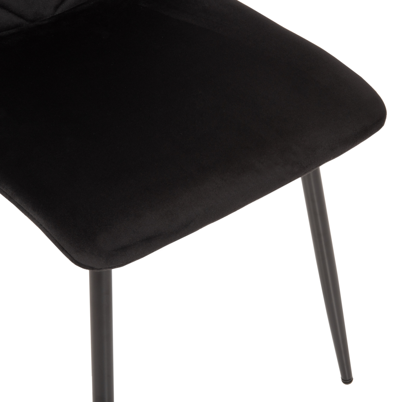 DINING CHAIR LATRELL HM8587.04 BLACK VELVET and BLACK METAL LEGS 43x54x88Hcm. [8]