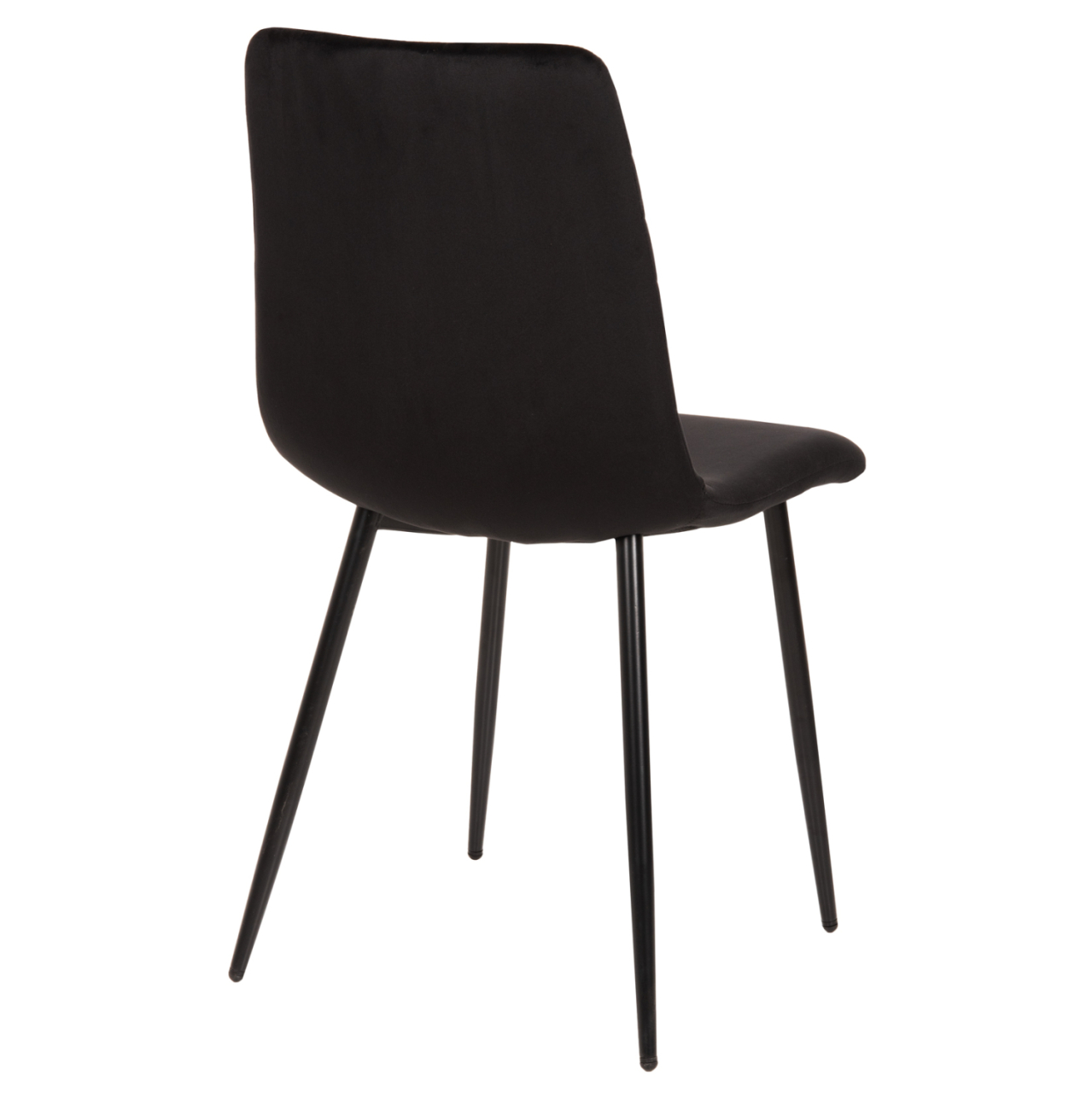 DINING CHAIR LATRELL HM8587.04 BLACK VELVET and BLACK METAL LEGS 43x54x88Hcm. [5]