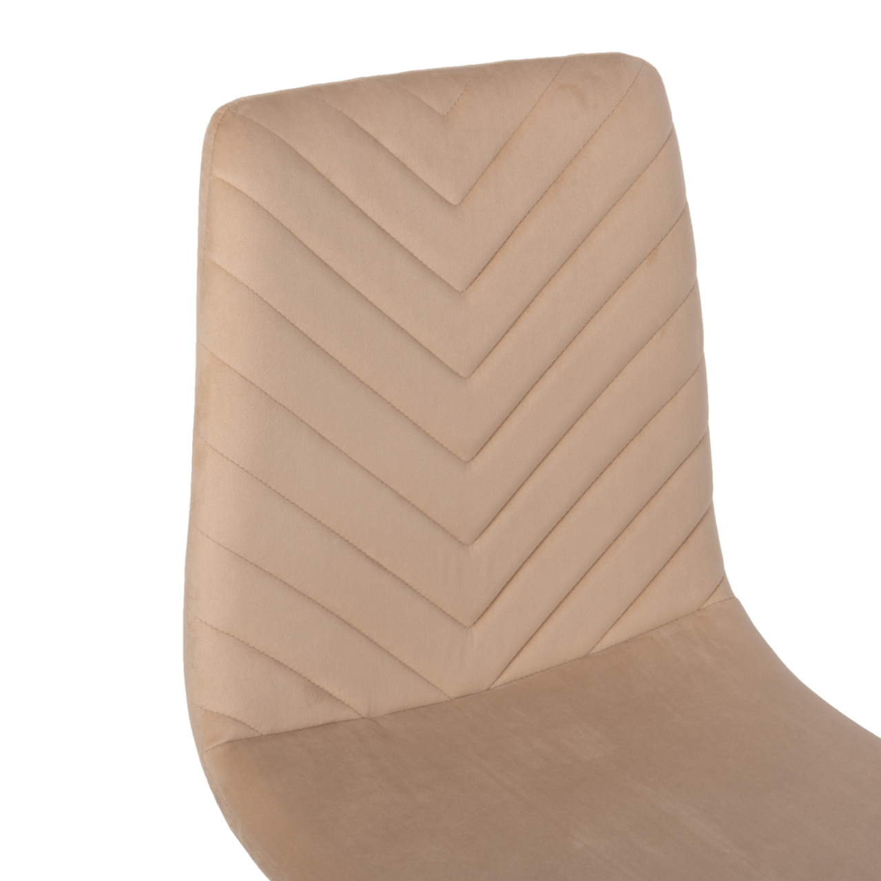 DINING CHAIR LATRELL HM8587.05 ECRU VELVET and BLACK METAL LEGS 43x54x88Hcm. [7]
