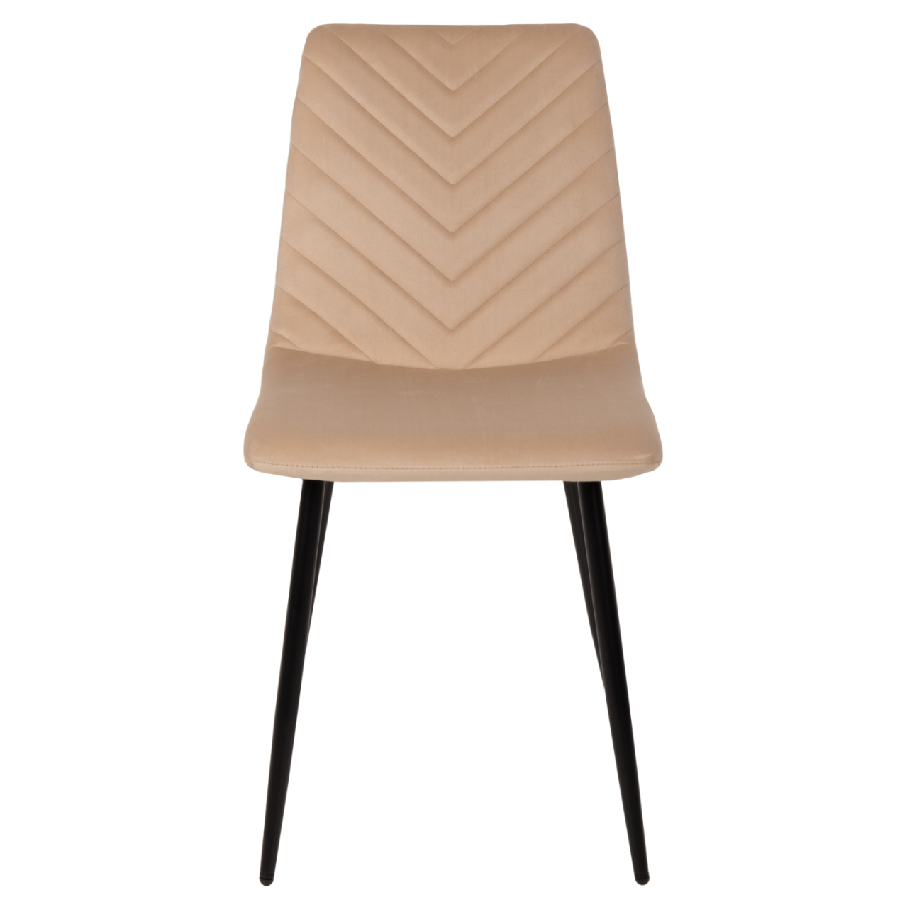 DINING CHAIR LATRELL HM8587.05 ECRU VELVET and BLACK METAL LEGS 43x54x88Hcm. [3]