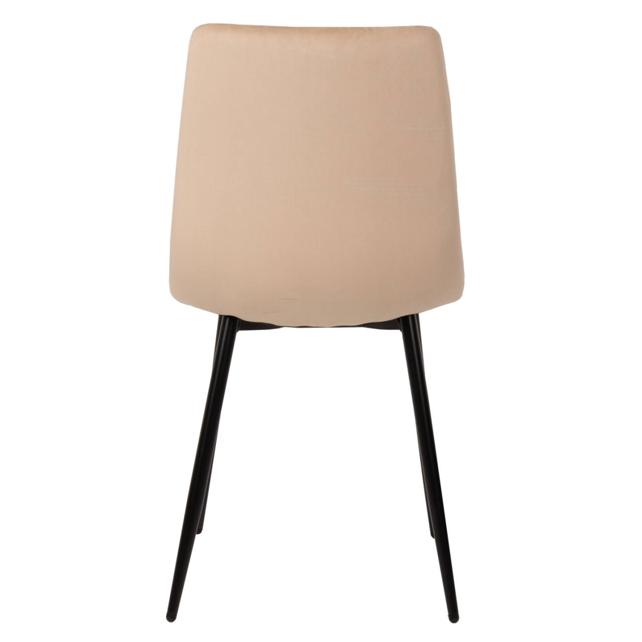 DINING CHAIR LATRELL HM8587.05 ECRU VELVET and BLACK METAL LEGS 43x54x88Hcm. [6]