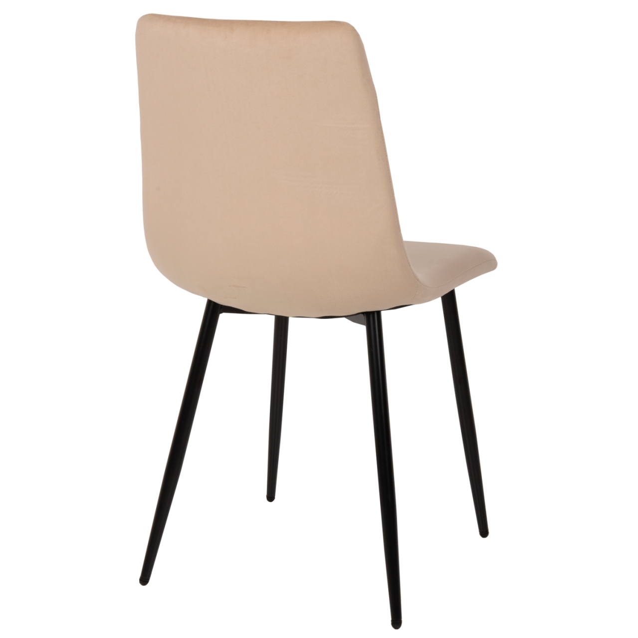 DINING CHAIR LATRELL HM8587.05 ECRU VELVET and BLACK METAL LEGS 43x54x88Hcm. [5]