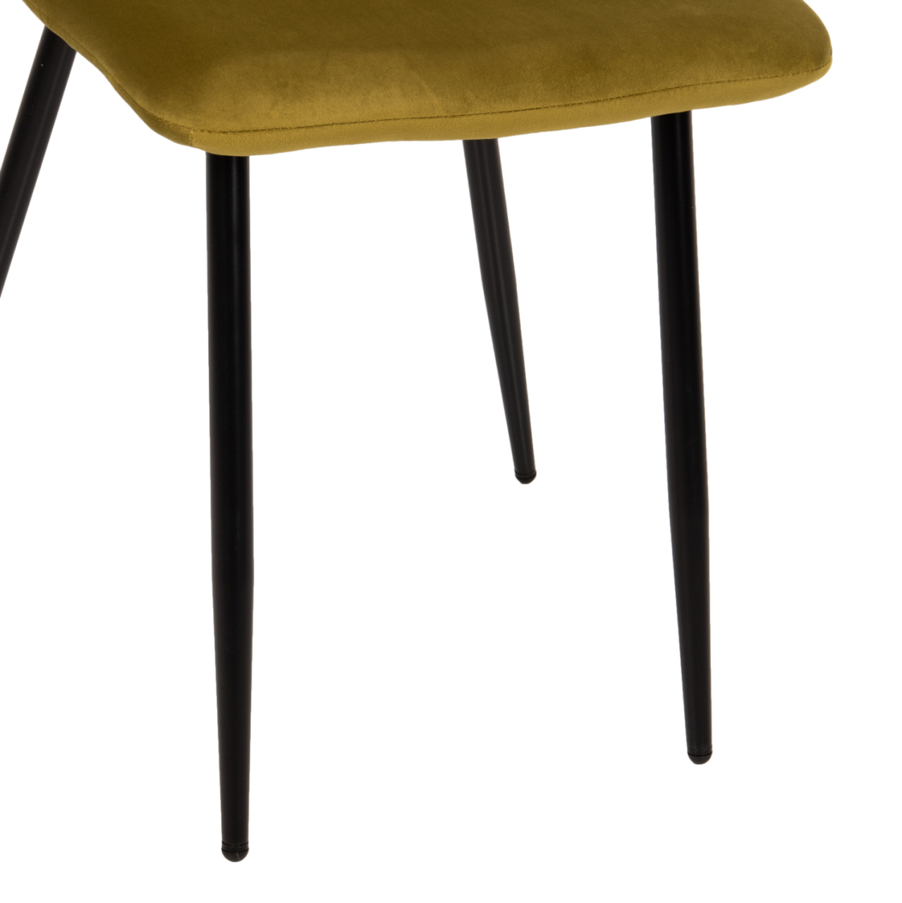 DINING CHAIR LATRELL HM8587.07 OLIVE GREEN VELVET and BLACK METAL LEGS 43x54x88Hcm. [9]