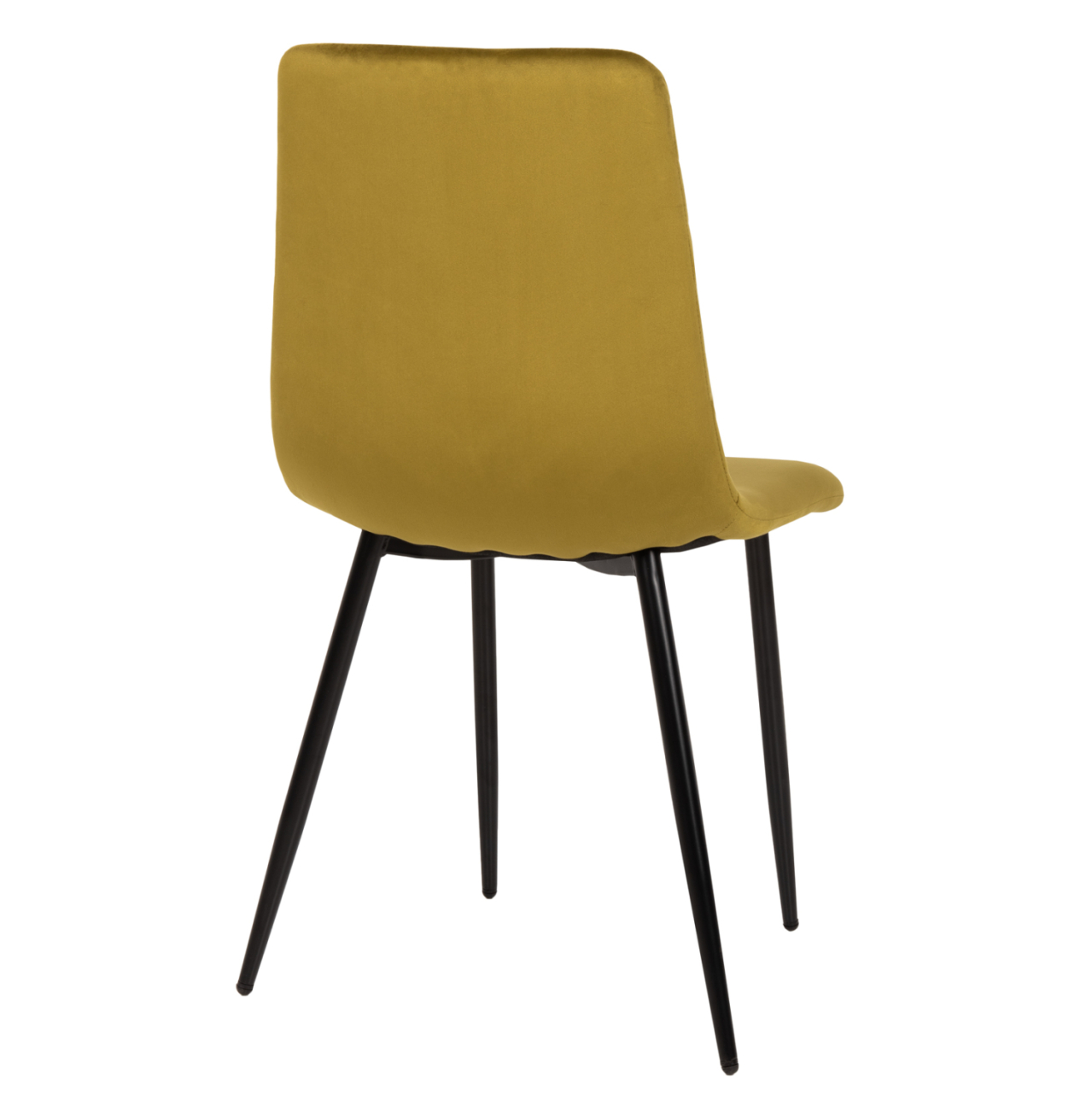 DINING CHAIR LATRELL HM8587.07 OLIVE GREEN VELVET and BLACK METAL LEGS 43x54x88Hcm. [5]