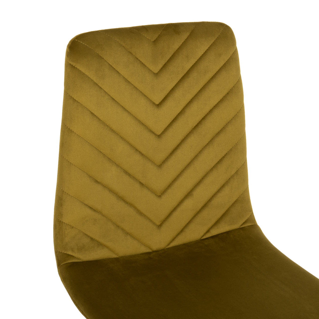 DINING CHAIR LATRELL HM8587.07 OLIVE GREEN VELVET and BLACK METAL LEGS 43x54x88Hcm. [7]