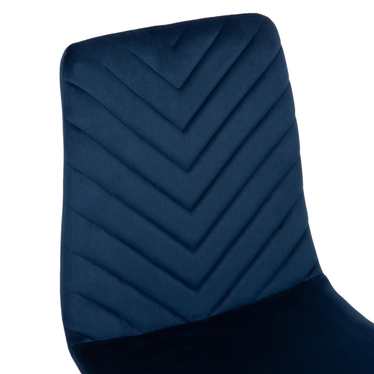 DINING CHAIR LATRELL HM8587.08 BLUE VELVET and BLACK METAL LEGS 43x54x88Hcm. [7]