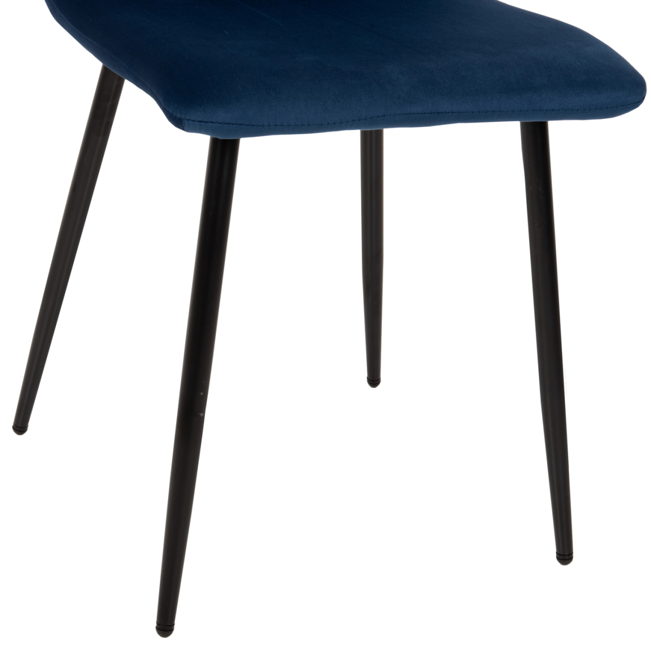 DINING CHAIR LATRELL HM8587.08 BLUE VELVET and BLACK METAL LEGS 43x54x88Hcm. [9]