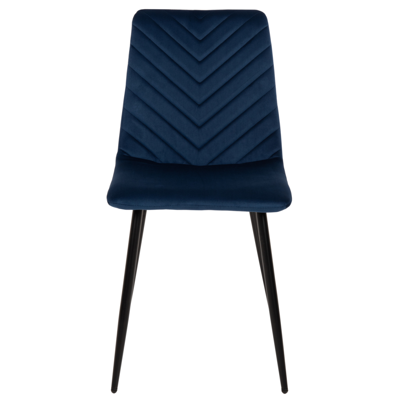 DINING CHAIR LATRELL HM8587.08 BLUE VELVET and BLACK METAL LEGS 43x54x88Hcm. [3]