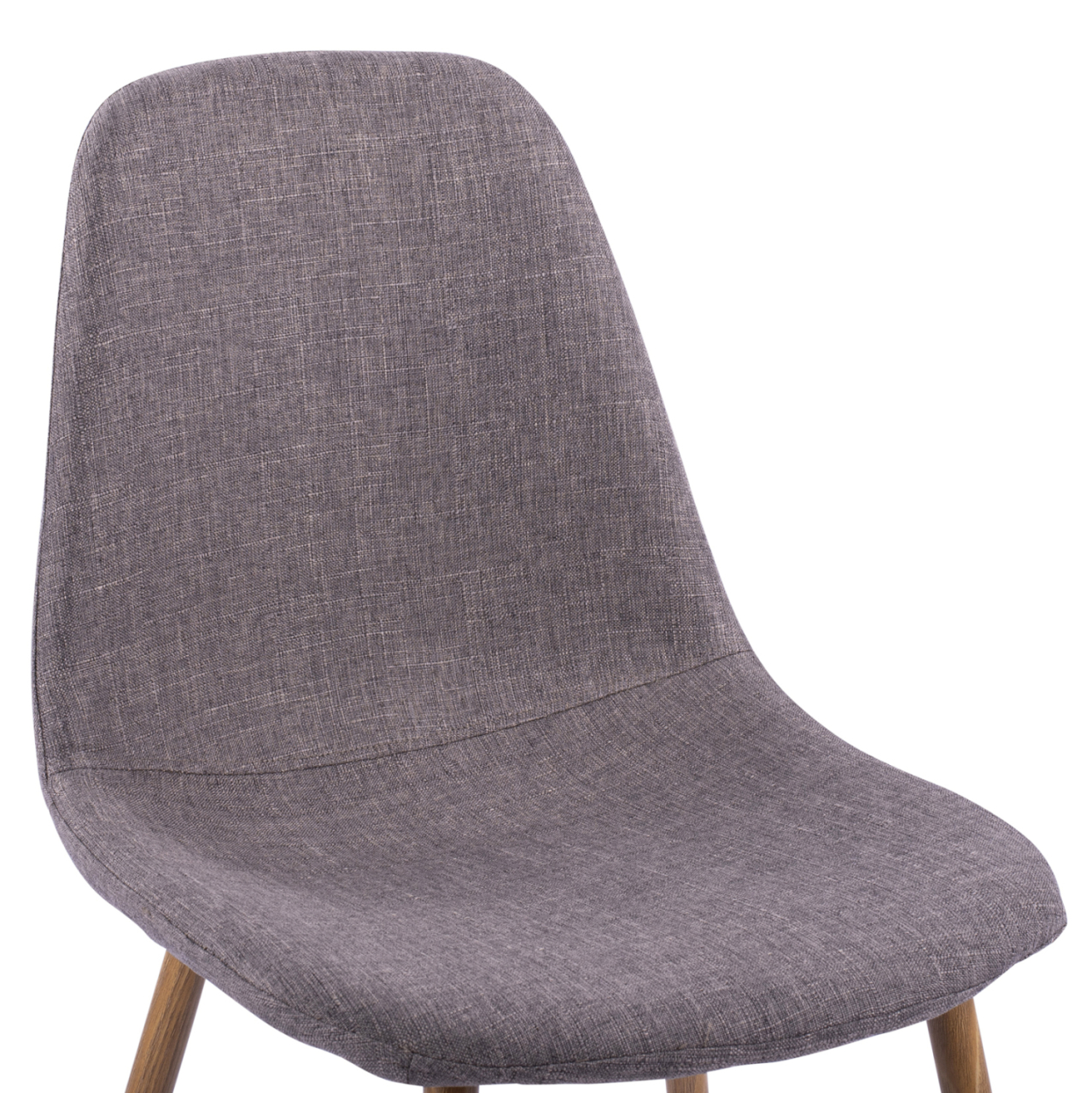 Dining chair Leonardo HM00100.03 with metallic legs and brown fabric 44x55x85Υ cm [7]