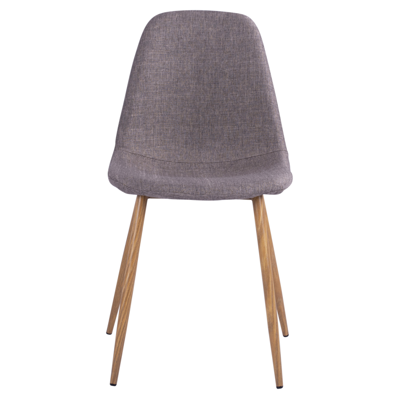 Dining chair Leonardo HM00100.03 with metallic legs and brown fabric 44x55x85Υ cm [3]