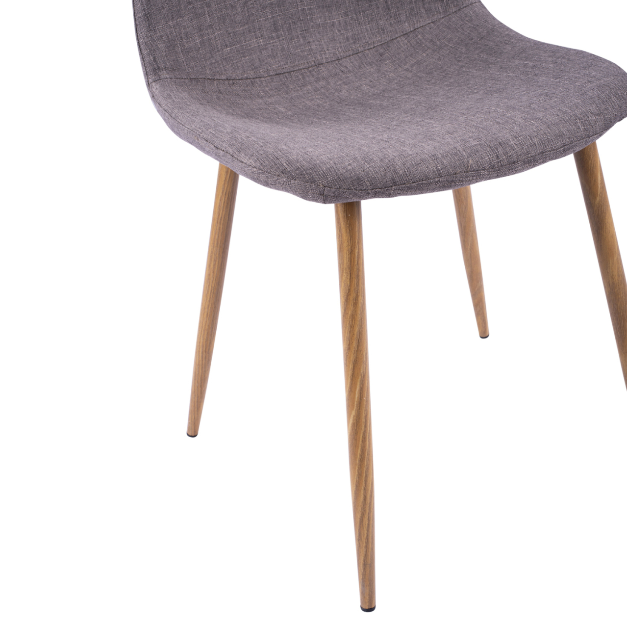 Dining chair Leonardo HM00100.03 with metallic legs and brown fabric 44x55x85Υ cm [9]