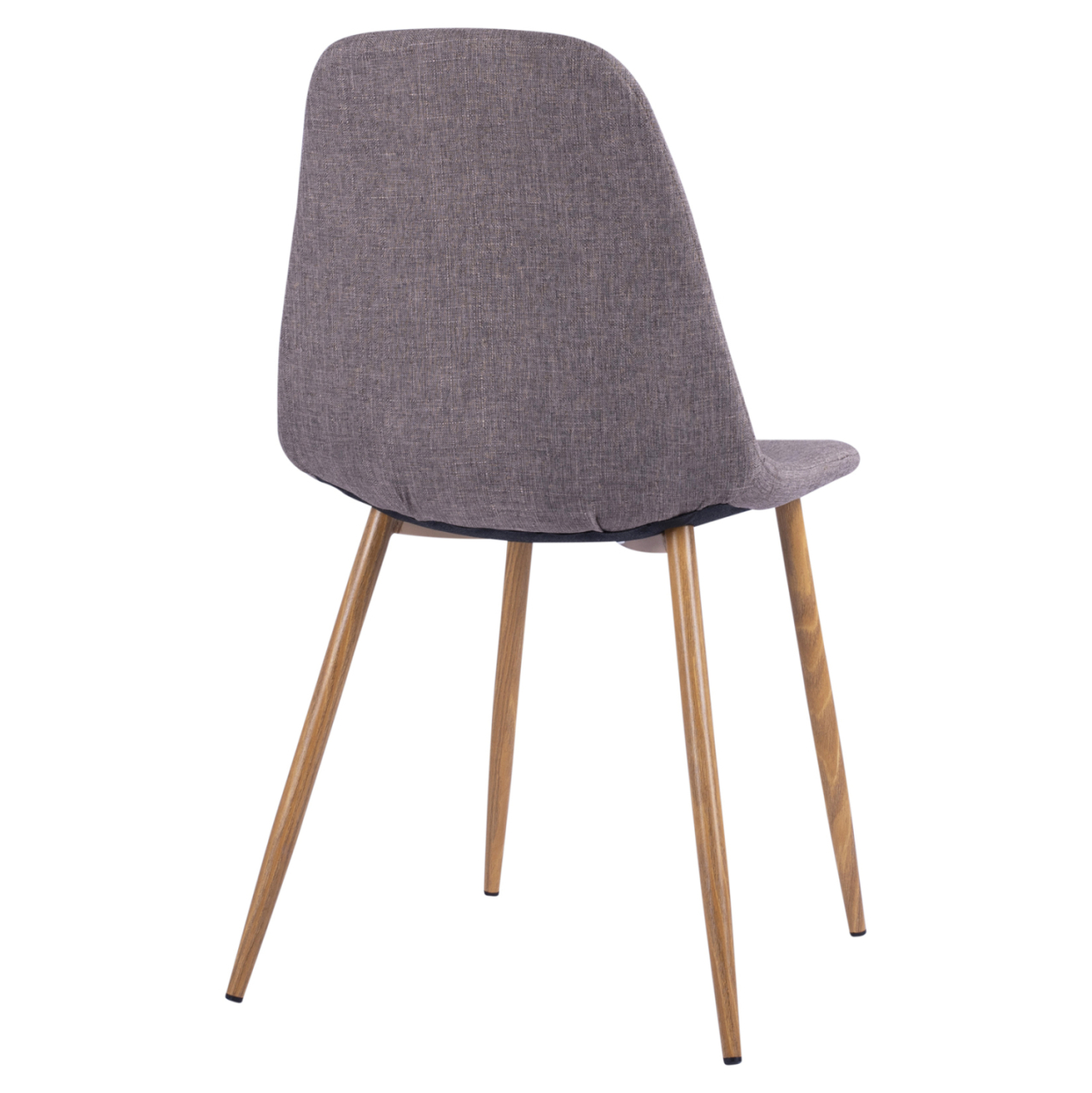 Dining chair Leonardo HM00100.03 with metallic legs and brown fabric 44x55x85Υ cm [5]