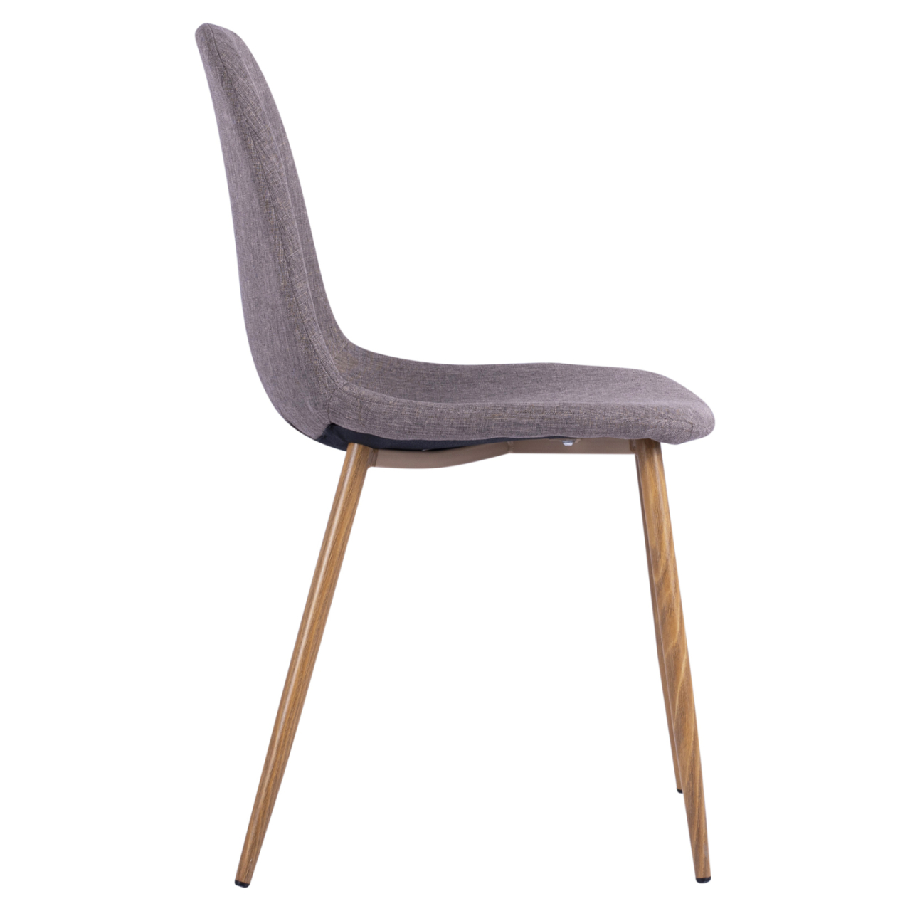 Dining chair Leonardo HM00100.03 with metallic legs and brown fabric 44x55x85Υ cm [4]