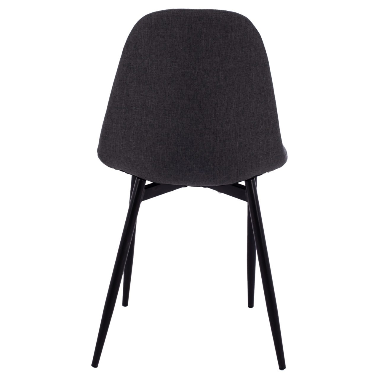 Dining chair Leonardo HM00100.16 with metallic legs and dark grey fabric 43,5x59x84 cm. [6]